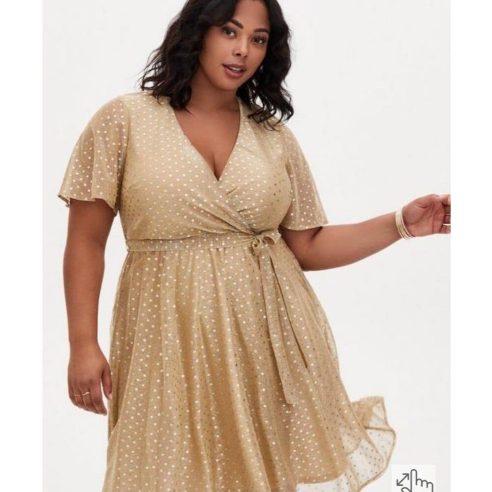 Torrid Size 1 Gold Dress